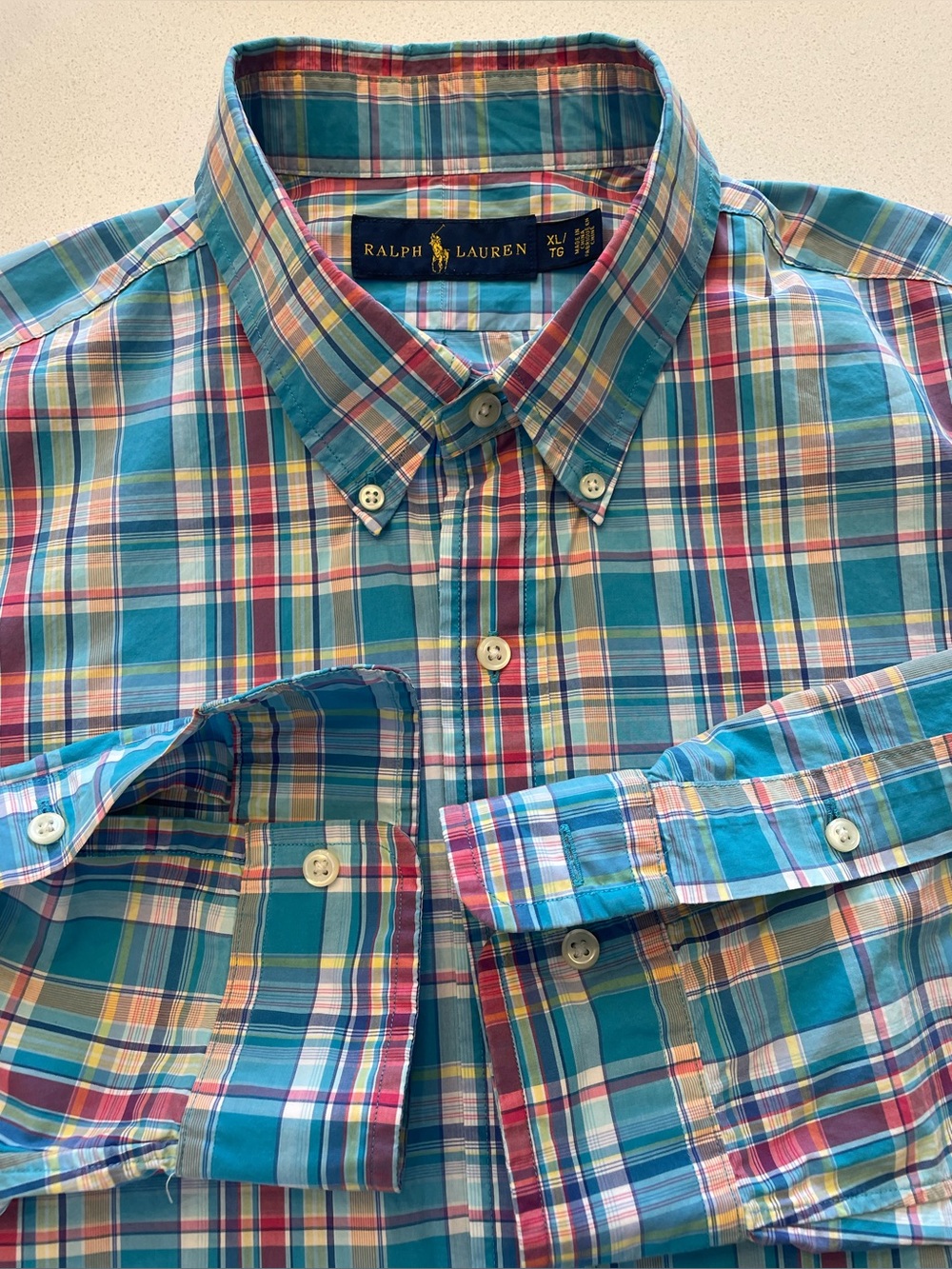 Ralph Lauren - cotton multicoloured plaid shirt Size XL